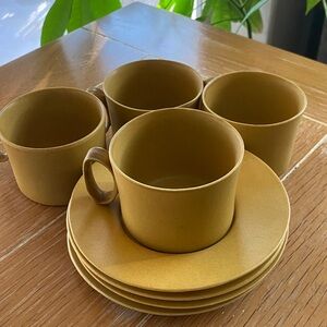 Bennington Potters Cup and Saucer Sets #1626 & #1627